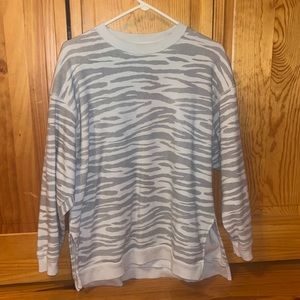 American Eagle zebra bring crewneck sweater cozy ahh-mazingly soft oversized